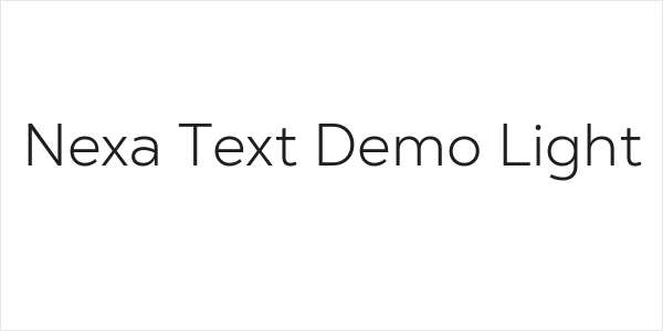 Nexa Text Demo Light Logo