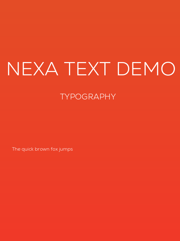 Nexa Text Demo Light Poster
