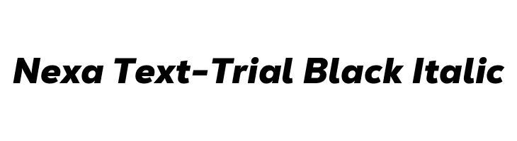 Nexa Text-Trial Black Italic  नि: शुल्क फ़ॉन्ट्स डाउनलोड