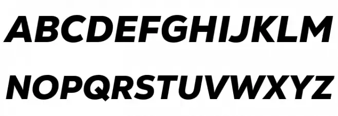 Nexa Text-Trial Black Italic Font UPPERCASE