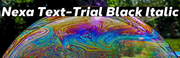 Nexa Text-Trial Black Italic Example 2