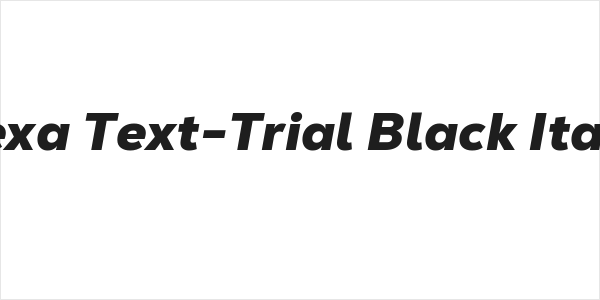 Nexa Text-Trial Black Italic Logo