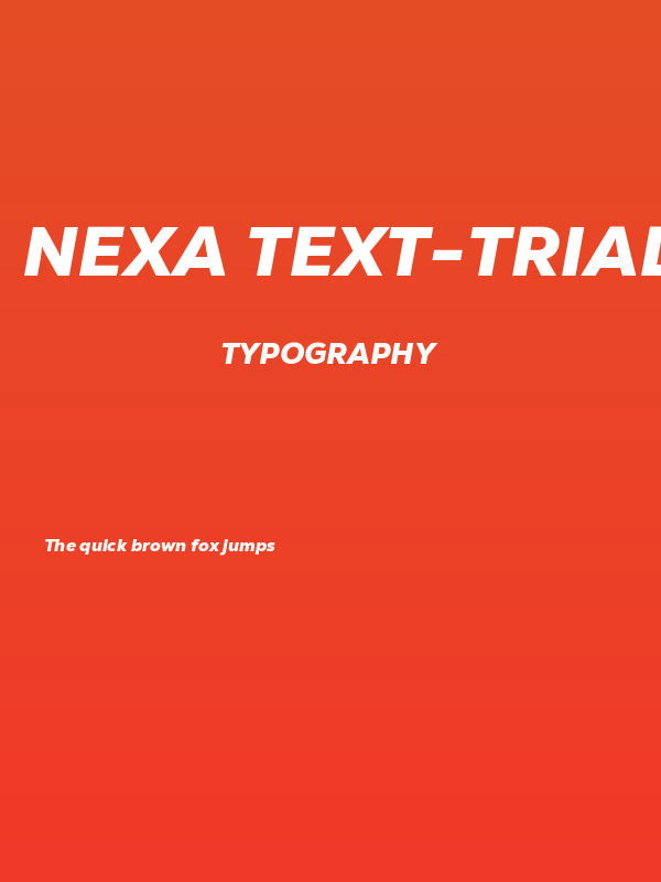 Nexa Text-Trial Black Italic Poster