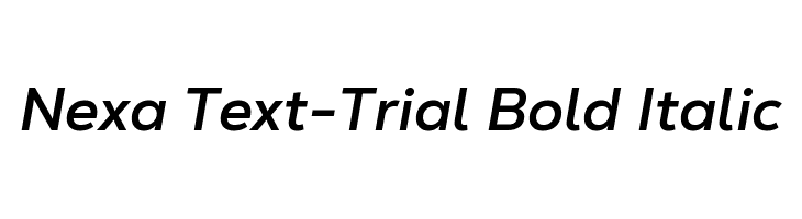 Nexa Text-Trial Bold Italic  baixar fontes gratis