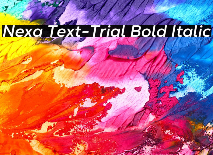 Nexa Text-Trial Bold Italic Example 2