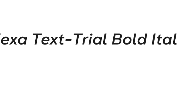 Nexa Text-Trial Bold Italic Logo