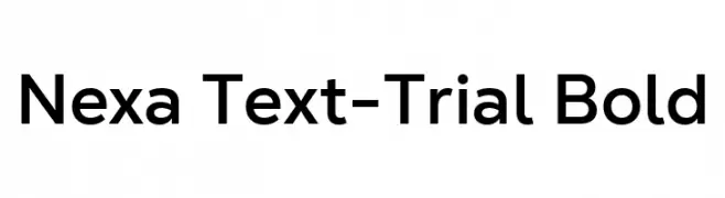 Nexa Text-Trial Bold  font caratteri gratis