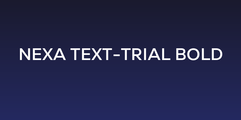 Nexa Text-Trial Bold Social Header