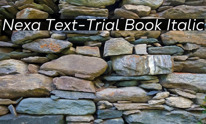 Nexa Text-Trial Book Italic Example 2