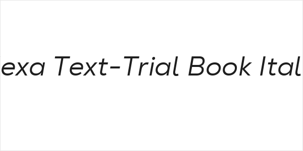 Nexa Text-Trial Book Italic Logo