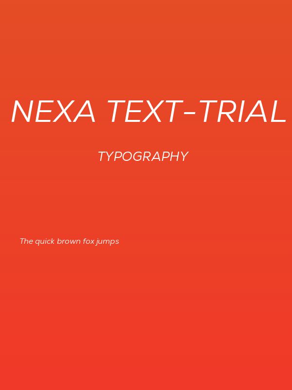 Nexa Text-Trial Book Italic Poster