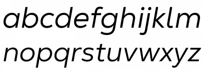 Nexa Text-Trial Book Italic Caratteri MINUSCOLO