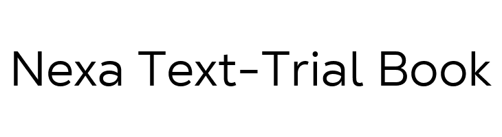 Nexa Text-Trial Book  नि: शुल्क फ़ॉन्ट्स डाउनलोड