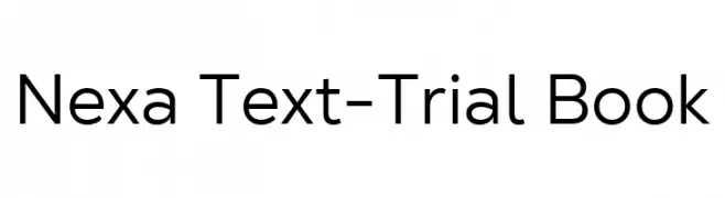 Nexa Text-Trial Book  Fuentes Gratis Descargar