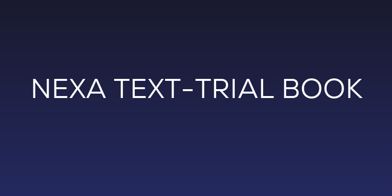 Nexa Text-Trial Book Social Header