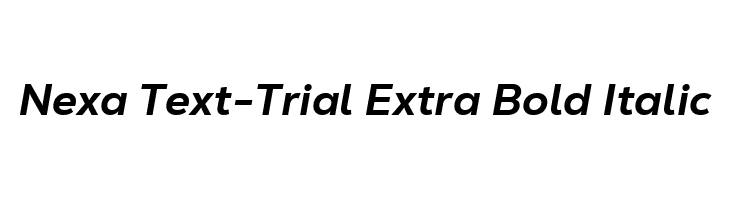 Nexa Text-Trial Extra Bold Italic  Free Fonts Download