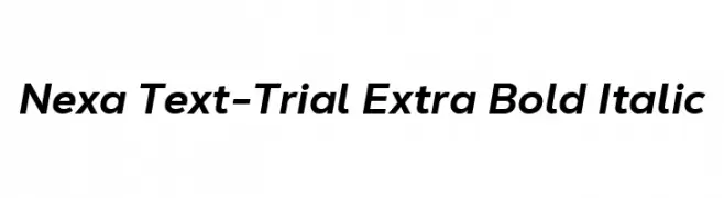 Nexa Text-Trial Extra Bold Italic  font caratteri gratis