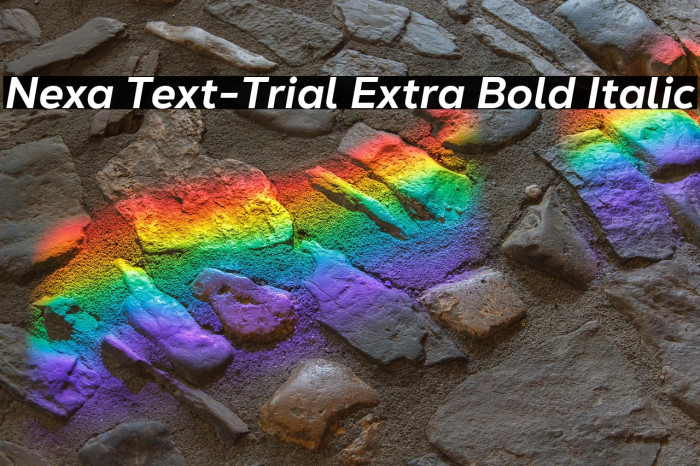 Nexa Text-Trial Extra Bold Italic Example 2