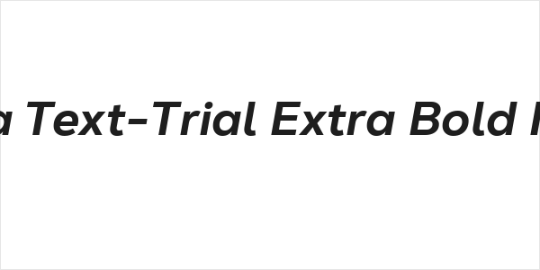 Nexa Text-Trial Extra Bold Italic Logo