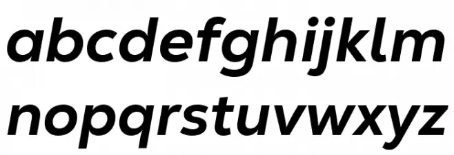 Nexa Text-Trial Extra Bold Italic Font Litere mici