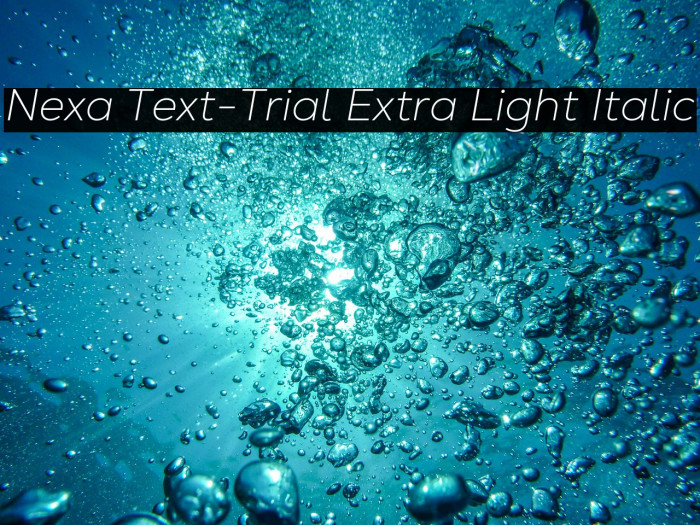 Nexa Text-Trial Extra Light Italic Example 1