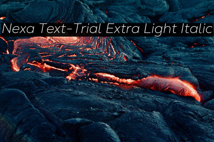 Nexa Text-Trial Extra Light Italic Example 2