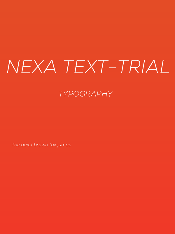 Nexa Text-Trial Extra Light Italic Poster
