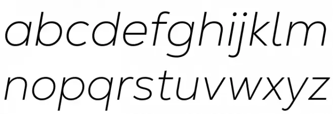 Nexa Text-Trial Extra Light Italic Fonte MINÚSCULAS