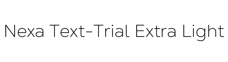 Nexa Text-Trial Extra Light  नि: शुल्क फ़ॉन्ट्स डाउनलोड