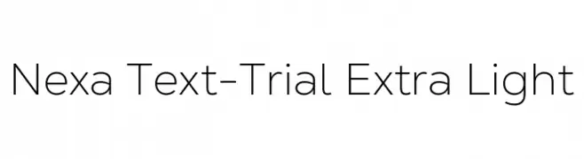 Nexa Text-Trial Extra Light  Fuentes Gratis Descargar