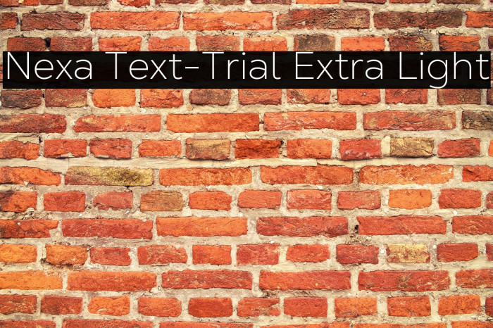 Nexa Text-Trial Extra Light Example 1