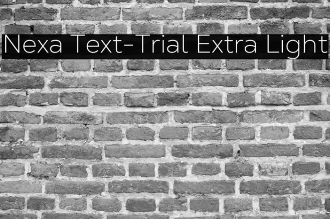 Nexa Text-Trial Extra Light Example 1