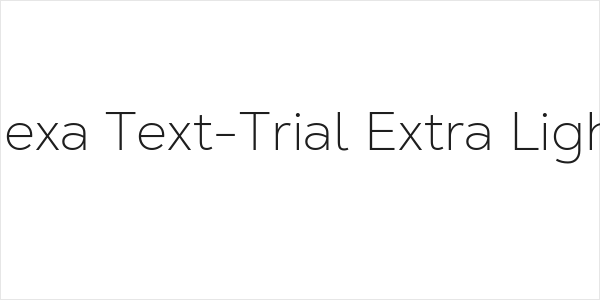 Nexa Text-Trial Extra Light Logo