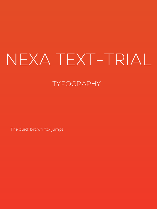 Nexa Text-Trial Extra Light Poster