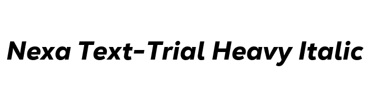 Nexa Text-Trial Heavy Italic  नि: शुल्क फ़ॉन्ट्स डाउनलोड