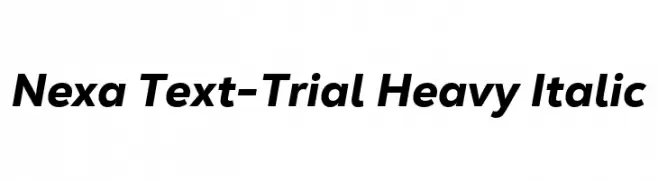 Nexa Text-Trial Heavy Italic  Fuentes Gratis Descargar