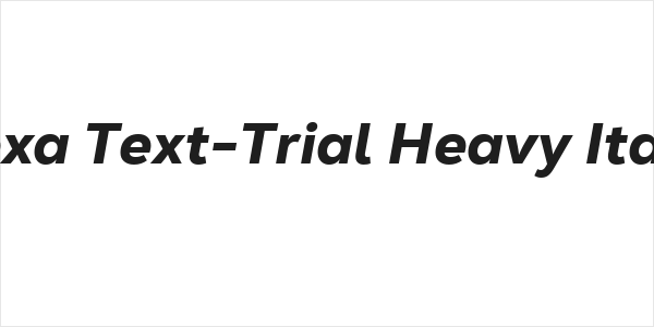 Nexa Text-Trial Heavy Italic Logo