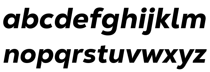 Nexa Text-Trial Heavy Italic Font LOWERCASE