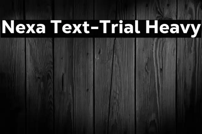 Nexa Text-Trial Heavy Font examples