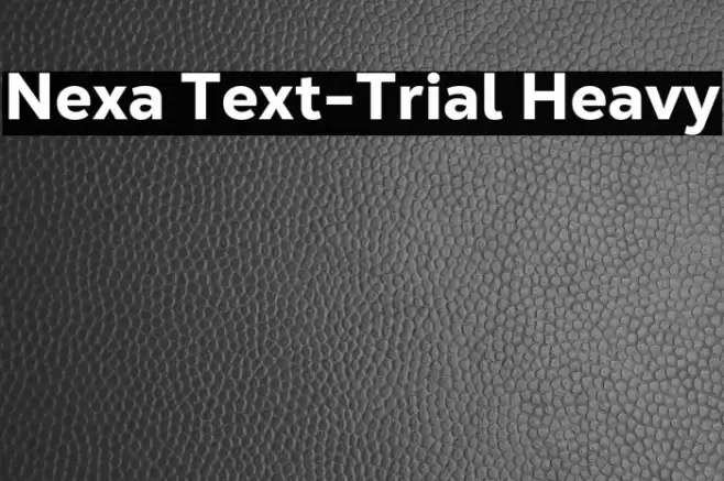Nexa Text-Trial Heavy Font examples