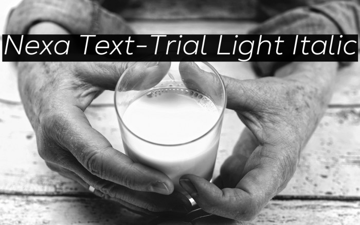 Nexa Text-Trial Light Italic Example 3