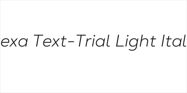 Nexa Text-Trial Light Italic Logo