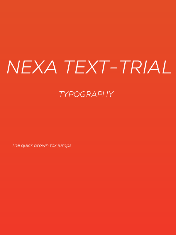 Nexa Text-Trial Light Italic Poster