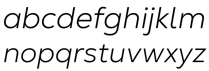 Nexa Text-Trial Light Italic Font LOWERCASE