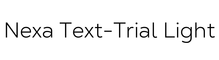 Nexa Text-Trial Light  नि: शुल्क फ़ॉन्ट्स डाउनलोड
