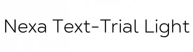 Nexa Text-Trial Light  नि: शुल्क फ़ॉन्ट्स डाउनलोड