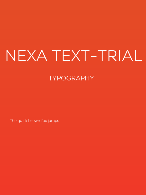 Nexa Text-Trial Light Poster