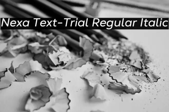 Nexa Text-Trial Regular Italic Font examples