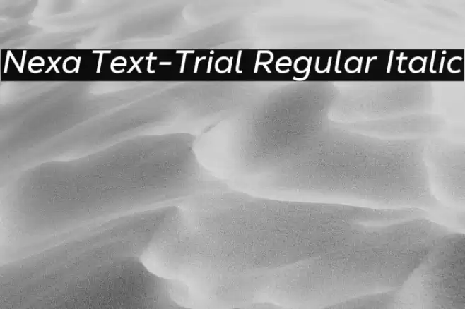 Nexa Text-Trial Regular Italic Font examples