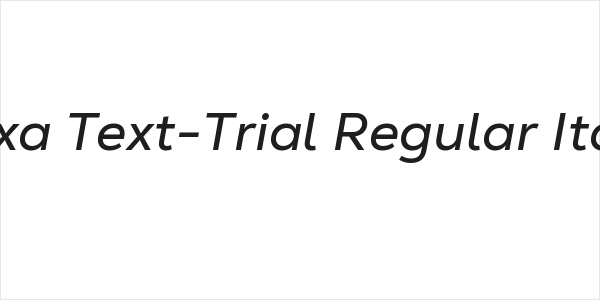 Nexa Text-Trial Regular Italic Logo
